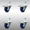 Service Caster 3.5 Inch SS Solid Polyurethane 1/2 Inch Threaded Stem Caster Set Total Lock Brake SCC-SSTSTTL20S3514-SPUS-121315-4 - alternate 1